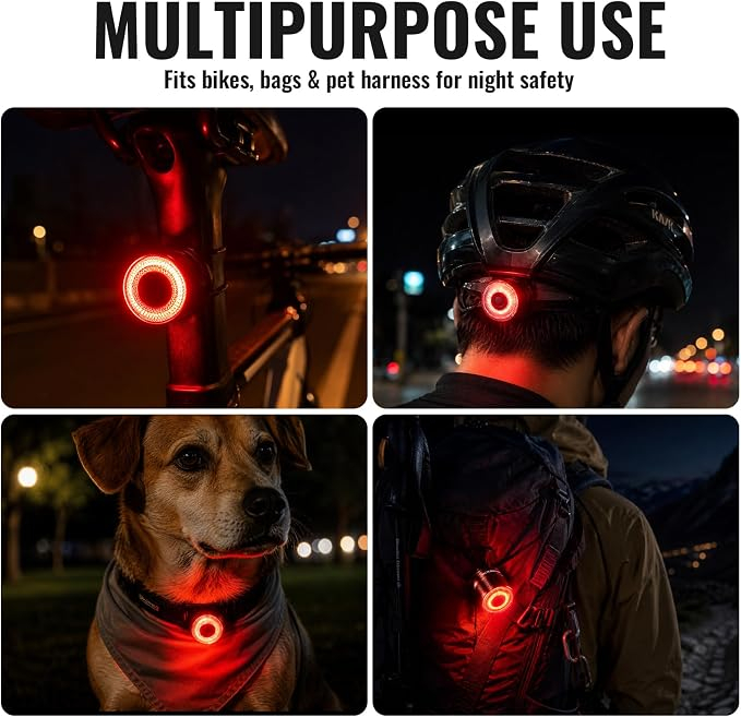 ROCKBROS Lumină inteligentă spate pentru bicicletă, senzor de frână, pornire [6]