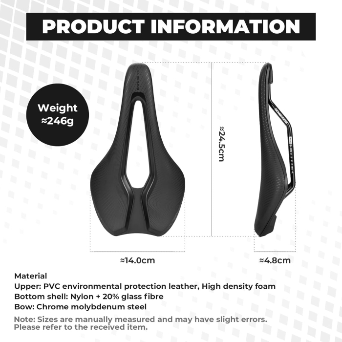 Șa de bicicletă ROCKBROS confortabilă, GRAVEL [6]