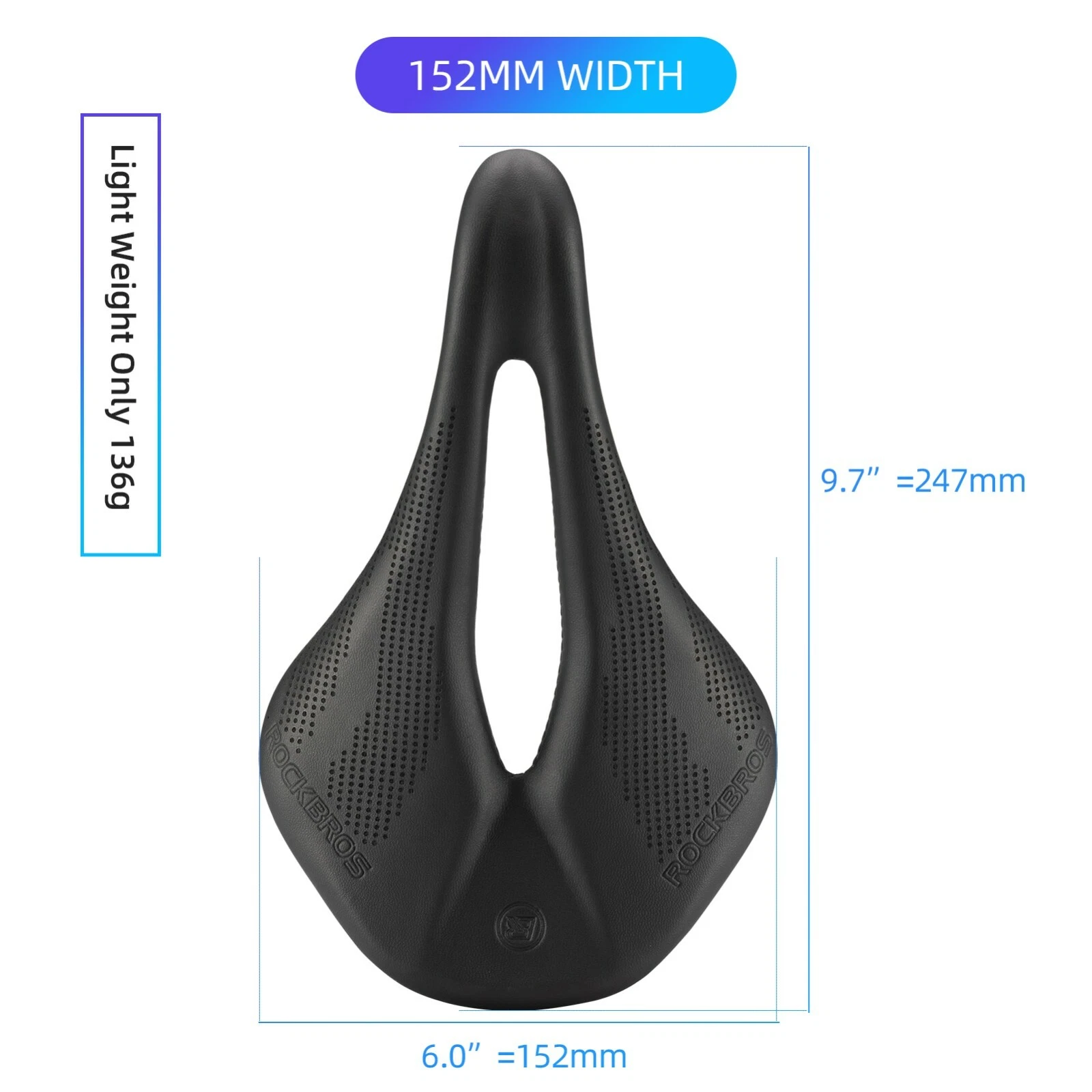Sa de bicicletă ROCKBROS din fibră de carbon, ergonomică, cu gel [6]