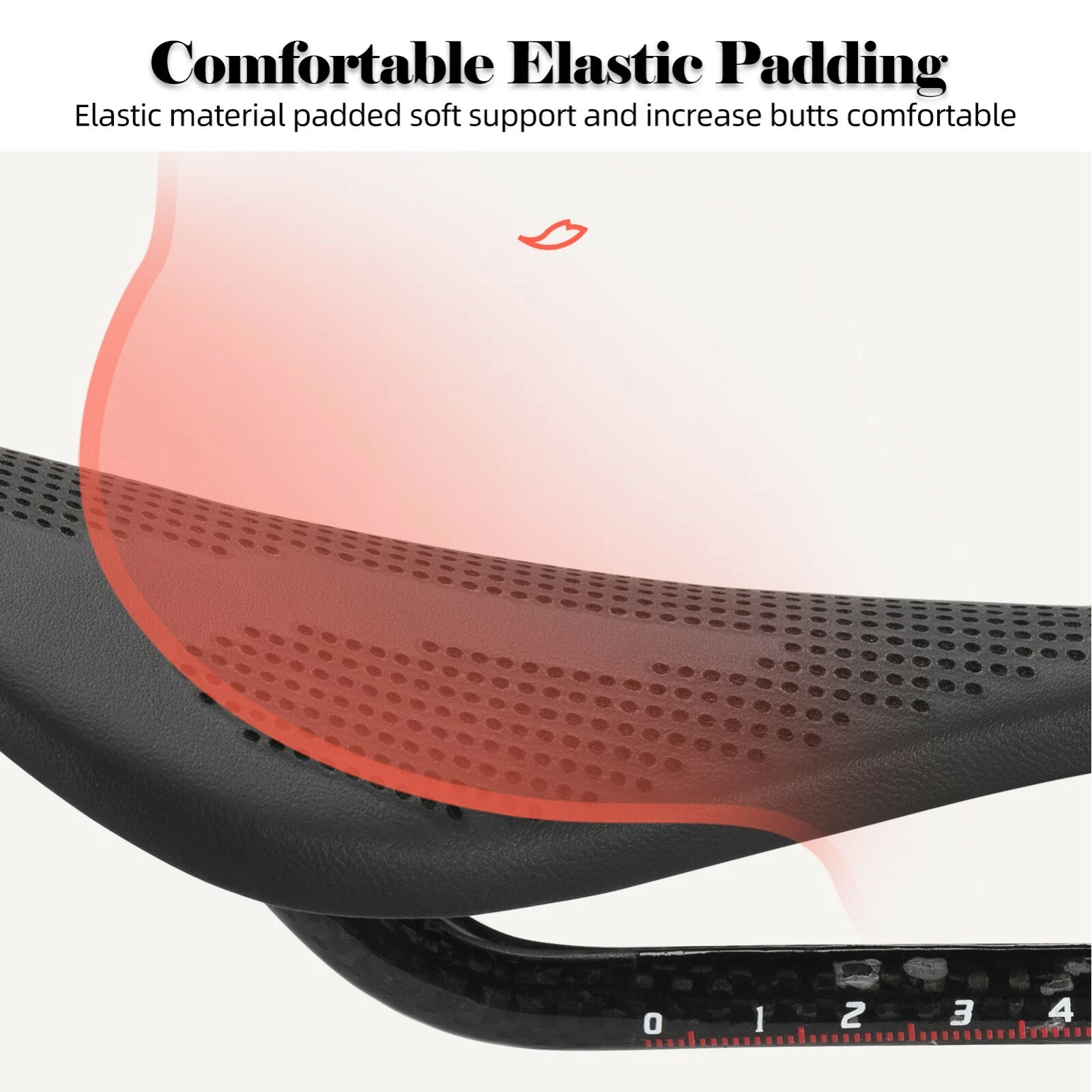 Sa de bicicletă ROCKBROS din fibră de carbon, ergonomică, cu gel [5]