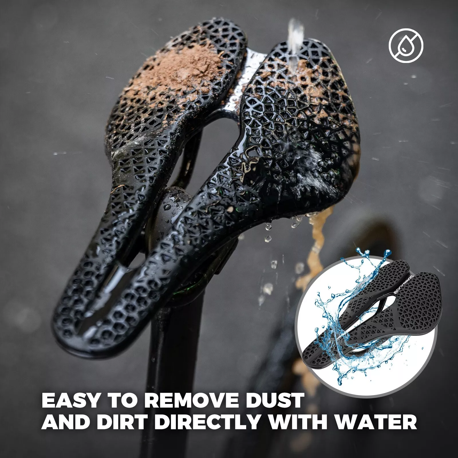 Șa de bicicletă ROCKBROS, imprimată 3D, Carbon [5]