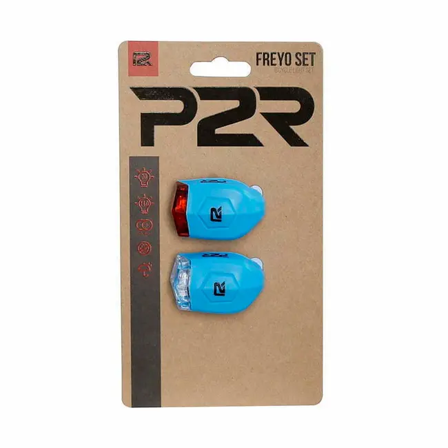 Set Lumini Bicicleta P2R Freyo - Albastru deschis [2]