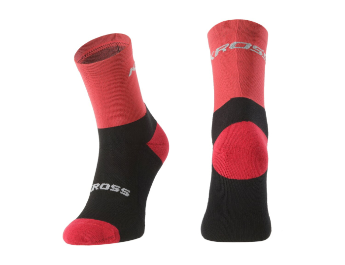 Sosete Ciclism Kross LOONY MID, M, negru-rosu [1]