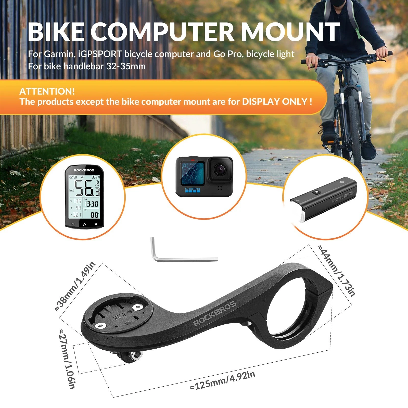 Suport ghidon pentru computer GPS pentru bicicletă, pentru IGS/Garmin/Light/GoPro [3]