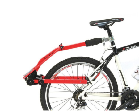 Accesorii Cadru - Accesoriu pentru atasarea bicicletei copilului in spatele bicicletei adultului Peruzzo Trail Angel, Rosu