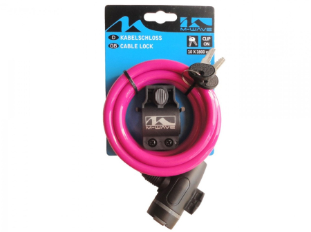 Accesorii - Antifurt M-Wave 10x1800 cm cheie roz