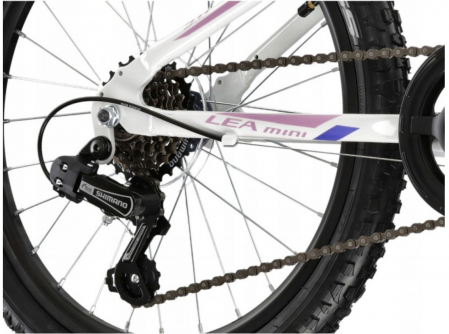 Bicicleta Copii Kross Lea Mini 3.1 Light D 20, Alb, Roz, roti 20 Inch [5]