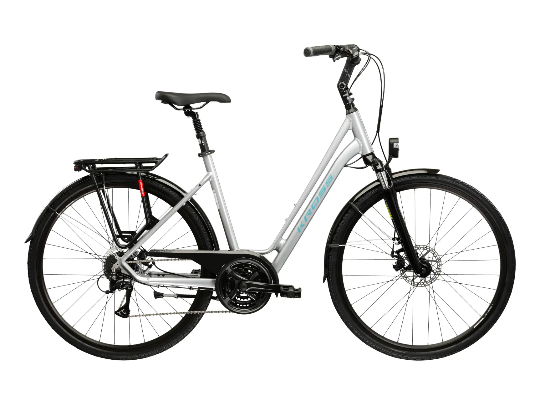Biciclete - Bicicleta de oras KROSS Sentio 3.0, roata 28", cadru S (460 mm), argintiu