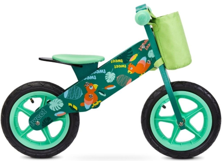 Biciclete copii - Bicicletă din lemn, fără pedale Toyz - Zap, verde