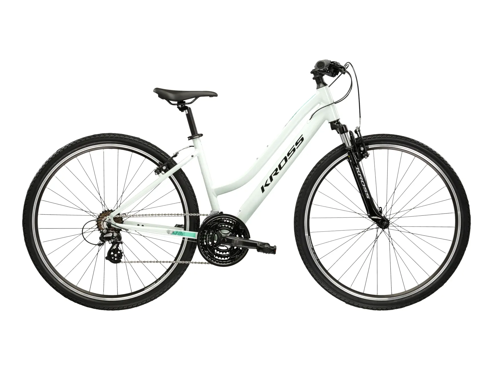 Biciclete - Bicicleta Kross Evado 2.0 mint / black / glossy, roata 28", cadru L (480 mm)