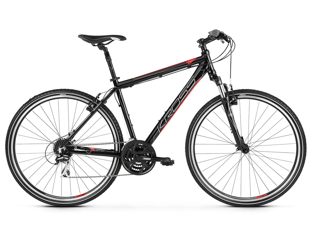 Biciclete adulti - Bicicleta Kross Evado 3.0 28  black-red-glossy