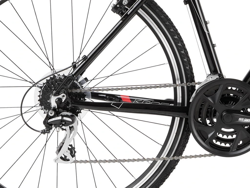 Bicicleta Kross Evado 3.0 28  black-red-glossy [1]