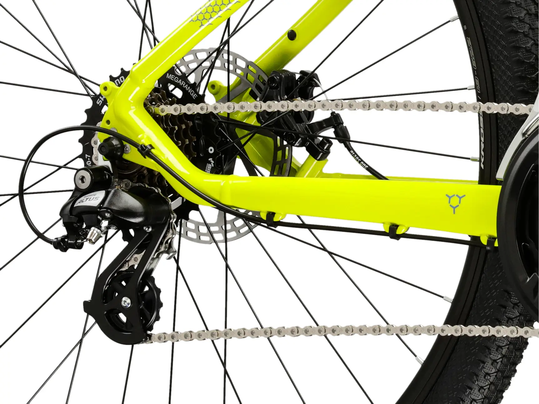Bicicleta Kross Hexagon 2.0 29" - model 2025 verde lime / albastru / lucios - L (18") [6]