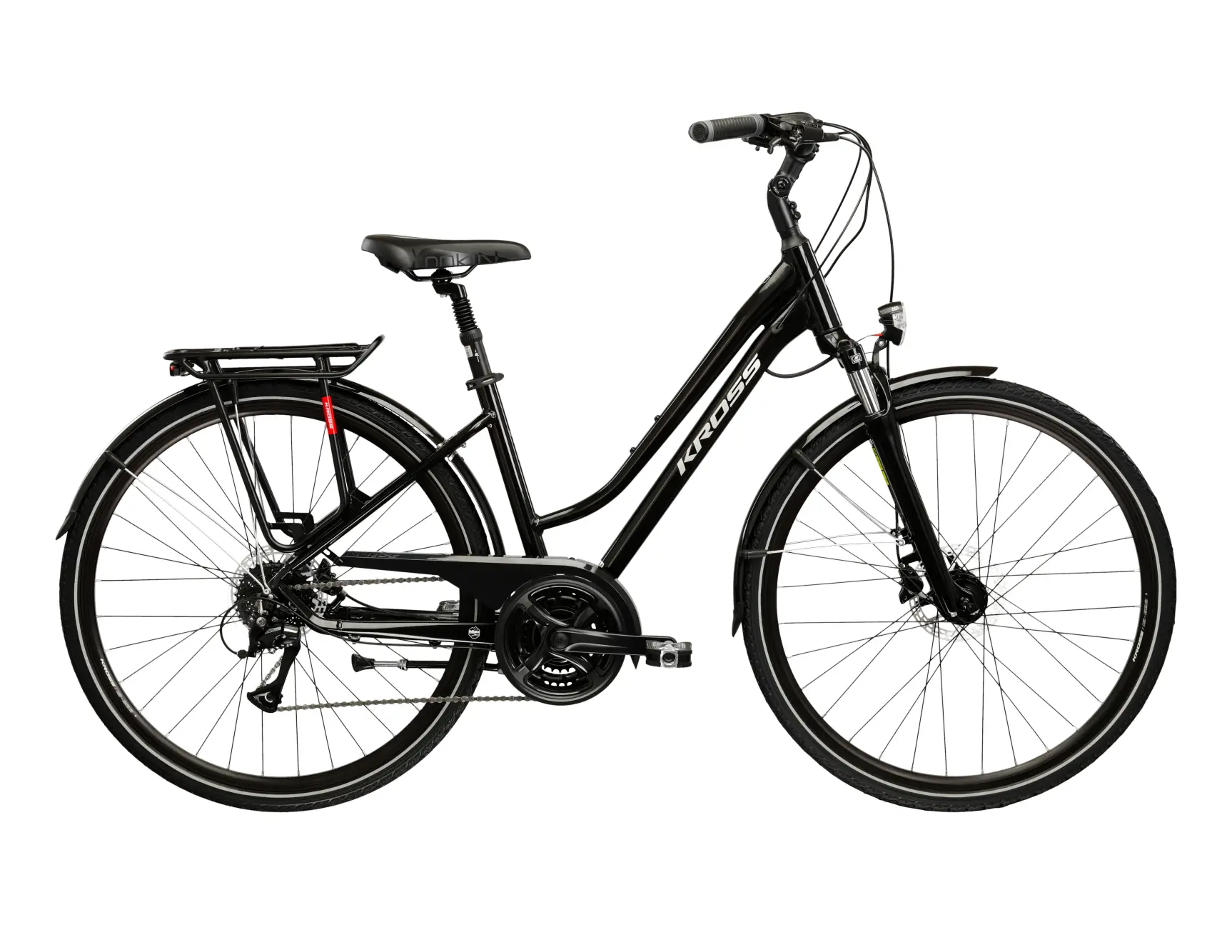 Biciclete adulti - Bicicletă KROSS TRANS 4.0 28", neagra, M - 440 mm