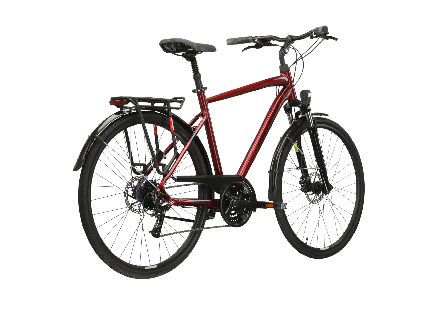 Bicicletă KROSS TRANS 4.0 28" Ruby-Negru-Red Glossy, M, 480mm [2]