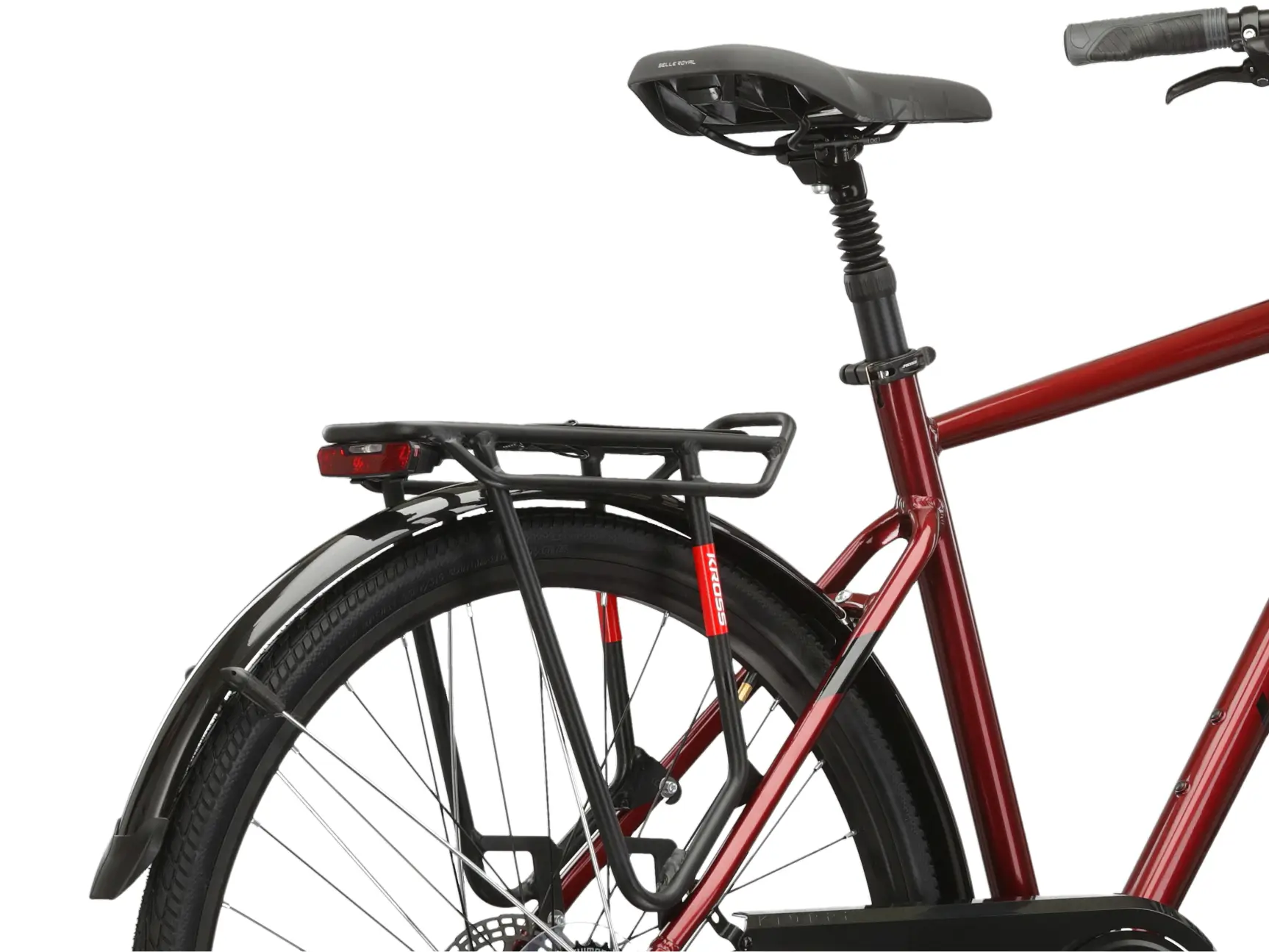 Bicicletă KROSS TRANS 4.0 28" Ruby-Negru-Red Glossy, M, 480mm [3]