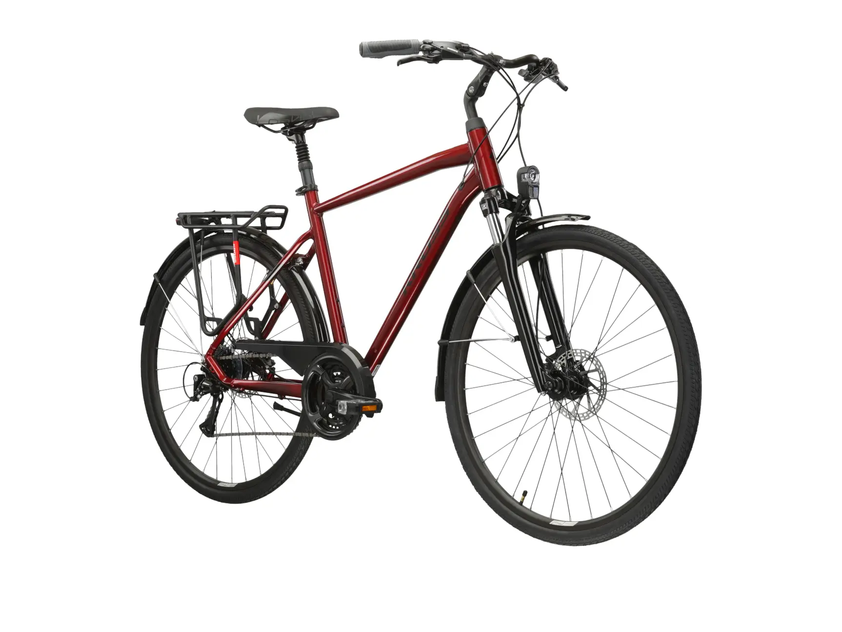 Bicicletă KROSS TRANS 4.0 28" Ruby-Negru-Red Glossy, M, 480mm [8]
