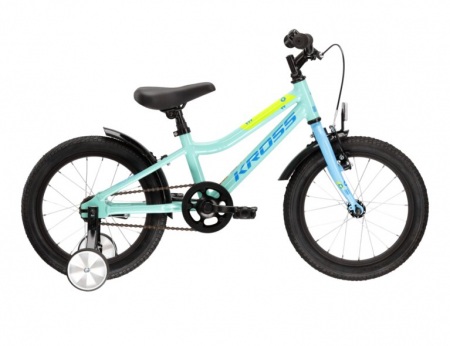 Biciclete copii - Bicicleta MTB cross country KROSS MINI 4.0 16″ Turquoise