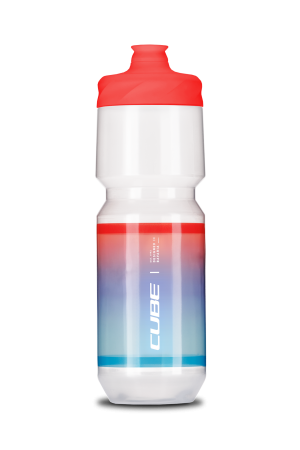 Bidoane de apa - Bidon CUBE Flow 750 ml Teamline alb/rosu/albastru