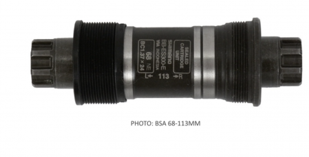 Angrenaje pedaliere - Butuc pedalier Shimano BB-ES300-E, e-type, bsa, 68-113mm, octalink, fara suruburi de fixare