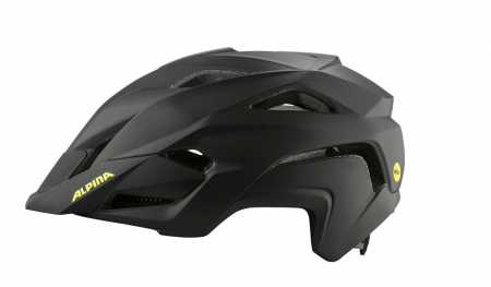 Casti - Cască ALPINA STAN MIPS, neagra/galben neon,XL (59-64 cm)