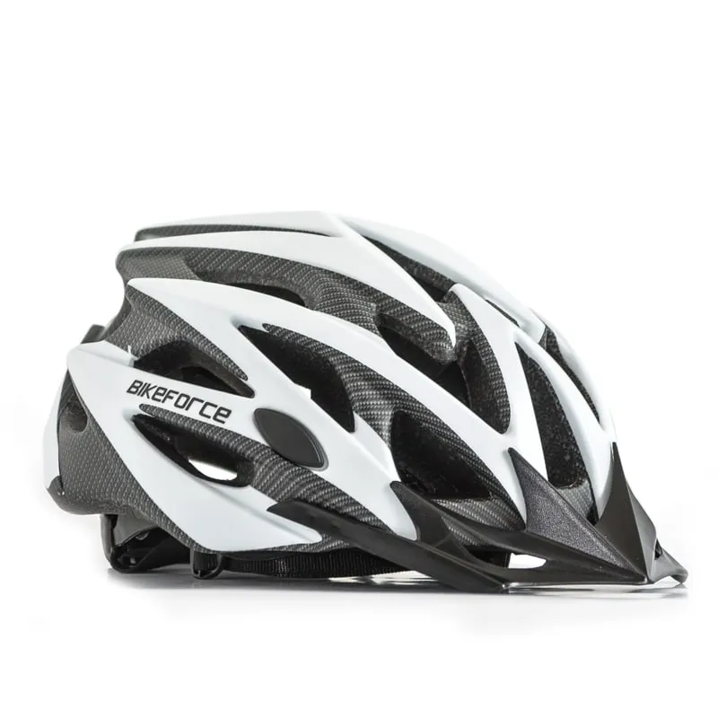 Casti adulti - Cască Bikeforce CHINOOK white-carbon, 58-61