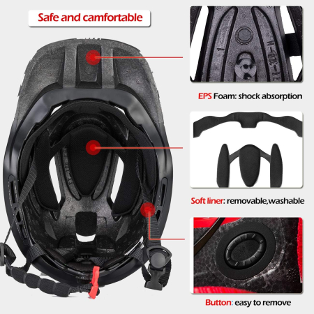 Cască copii Full Face Rockbros gri, 55-58 cm [3]