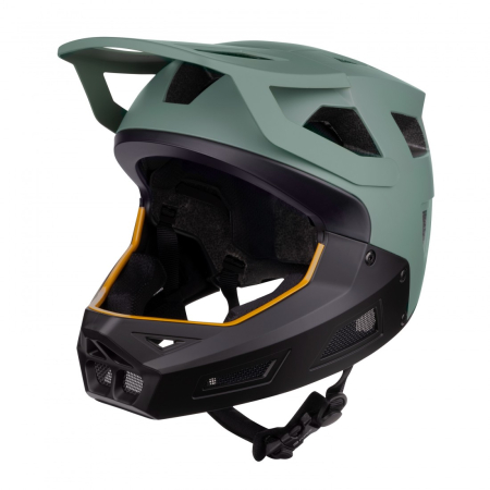 Casca Full Face - Casca Force DROP downhill, verde-negru S-M (55-58 cm)