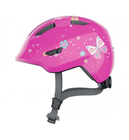 Echipamente - Casca protectie copii ABUS Smiley 3.0 pink butterfly , marimea M (50 - 55 cm)