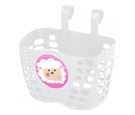 Accesorii Cadru - Cos de plastic pentru copii KLS Buddy, alb, oaie
