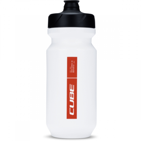 CUBE Flow bidon 500 - white´n´red [1]