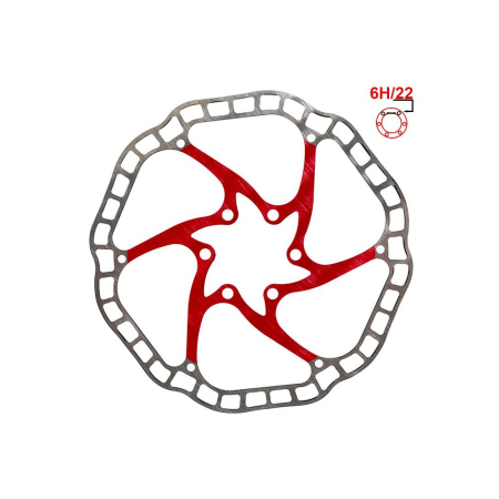 Discuri frana - Disc frana eWheel EWD001 160mm, 6 gauri, rosu