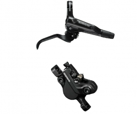 Frane - Frana pe disc set asamblat Shimano, J-KIT, BL-MT501(R), BR-MT500(R), fara adaptor, placute resin, furtun SM-BH59-SS 1700mm negru