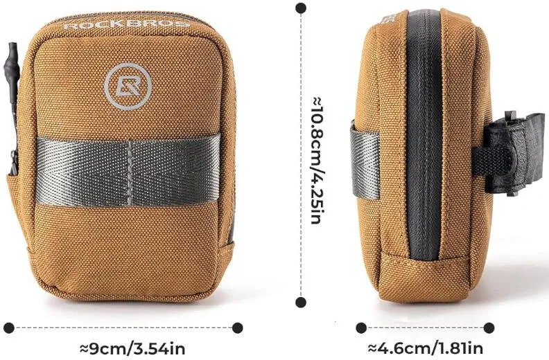 Geantă de Rockbros F006, maro, sub șa [3]