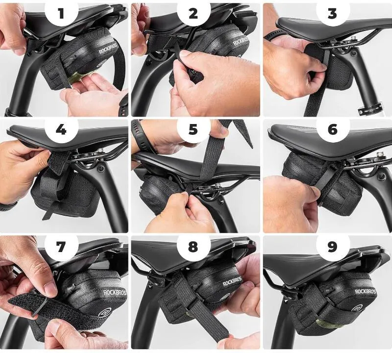 Geantă de Rockbros F006, maro, sub șa [4]