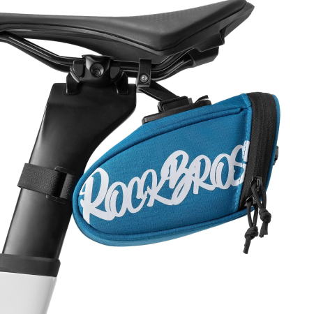 Genti/Borsete cadru - Geantă de șa pentru bicicletă ROCKBROS , reflectorizantă, 0.8L, albastră