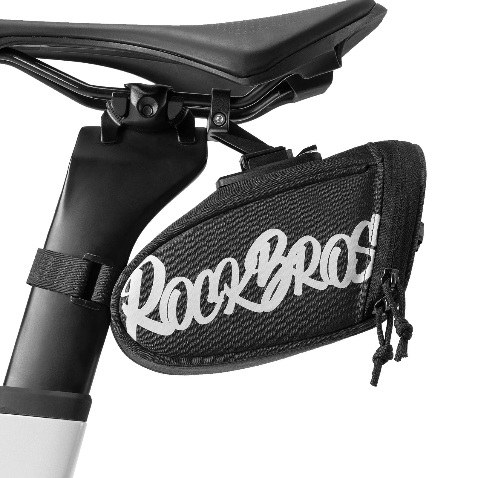 Genti/Borsete cadru - Geantă de șa pentru bicicletă ROCKBROS , reflectorizantă, 0.8L, negru
