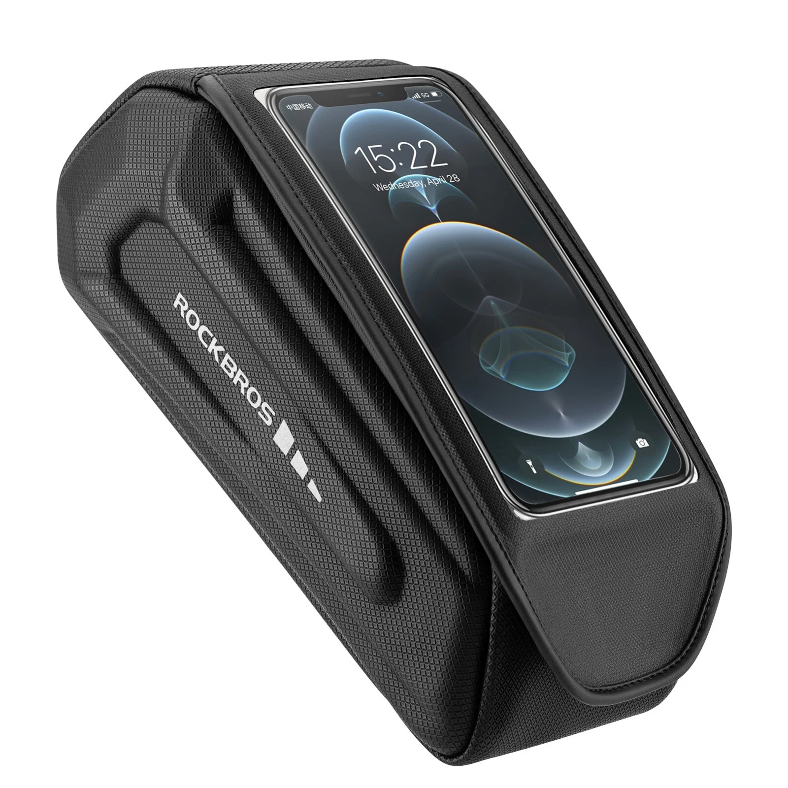 Accesorii - Geantă pentru bicicletă RockBros, pentru tub superior/ghidon/cadru, EVA, pentru telefon mobil, până la 6,8'', aprox. 1,7L