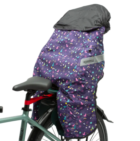 Scaune Copii - Husă termică pentru scaun de bicicletă pentru copii OPOSSUM® MAGIC Unicorn violet