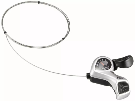 Piese - MANETA DE SCHIMBATOR SHIMANO TOURNEY SL-TX50-6R, DREAPTA 6 VIT., CABLURI 2050MM, VRAC