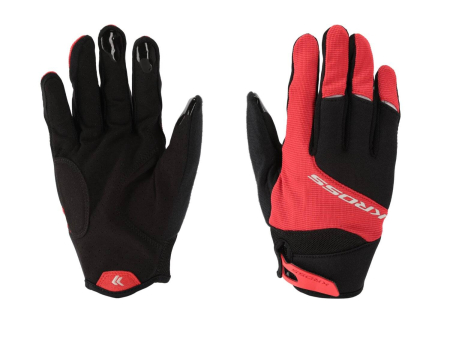 Echipamente - Mănuși cu degete KROSS Rocker,  roșu/negru, S