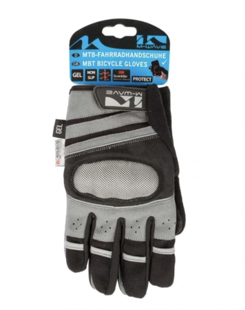 Manusi - Mănuși M-Wave Protect HD cu degete complete, negre/antracit, pereche, XL
