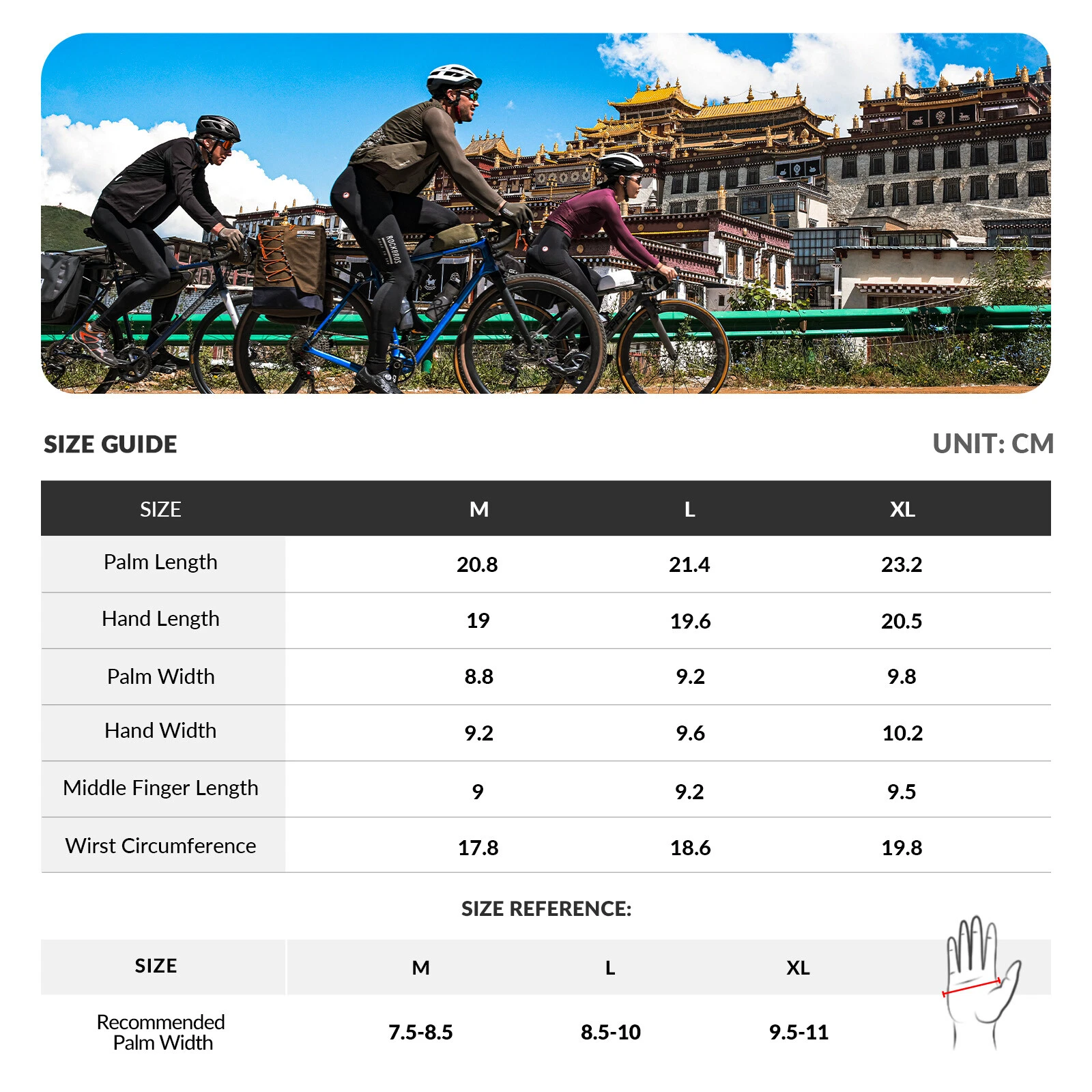 Mănuși Rockbros Verzi, Road2Sky, M [3]