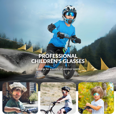 Ochelari de ciclism ROCKBROS pentru copii, ochelari fotocromatici/polarizați, ochelari de ciclism UV400 - [5]