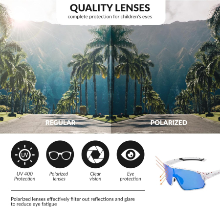 Ochelari de ciclism ROCKBROS pentru copii, ochelari fotocromatici/polarizați, ochelari de ciclism UV400 - [1]