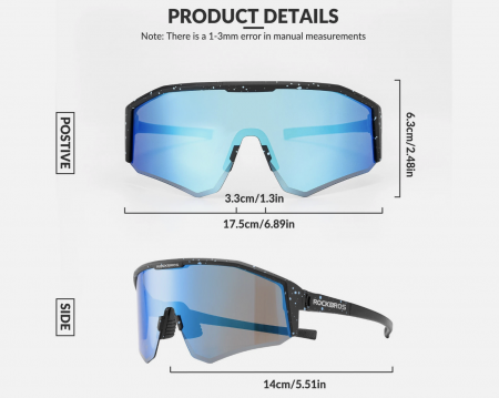 Ochelari sport rezistenți la vânt ROCKBROS roz , ochelari polarizați pentru ciclism, ochelari de soare pentru exterior [3]