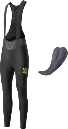 Imbracaminte - Pantaloni cu bretele ROCKBROS, pantaloni termici de ciclism lungi pentru bărbați, cu bretele, L