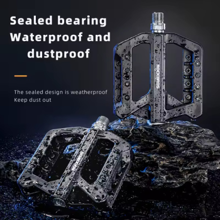 Pedale Rockbros ultra-usoare, cu rulmenți de etanșare, antiderapante, plate, [1]