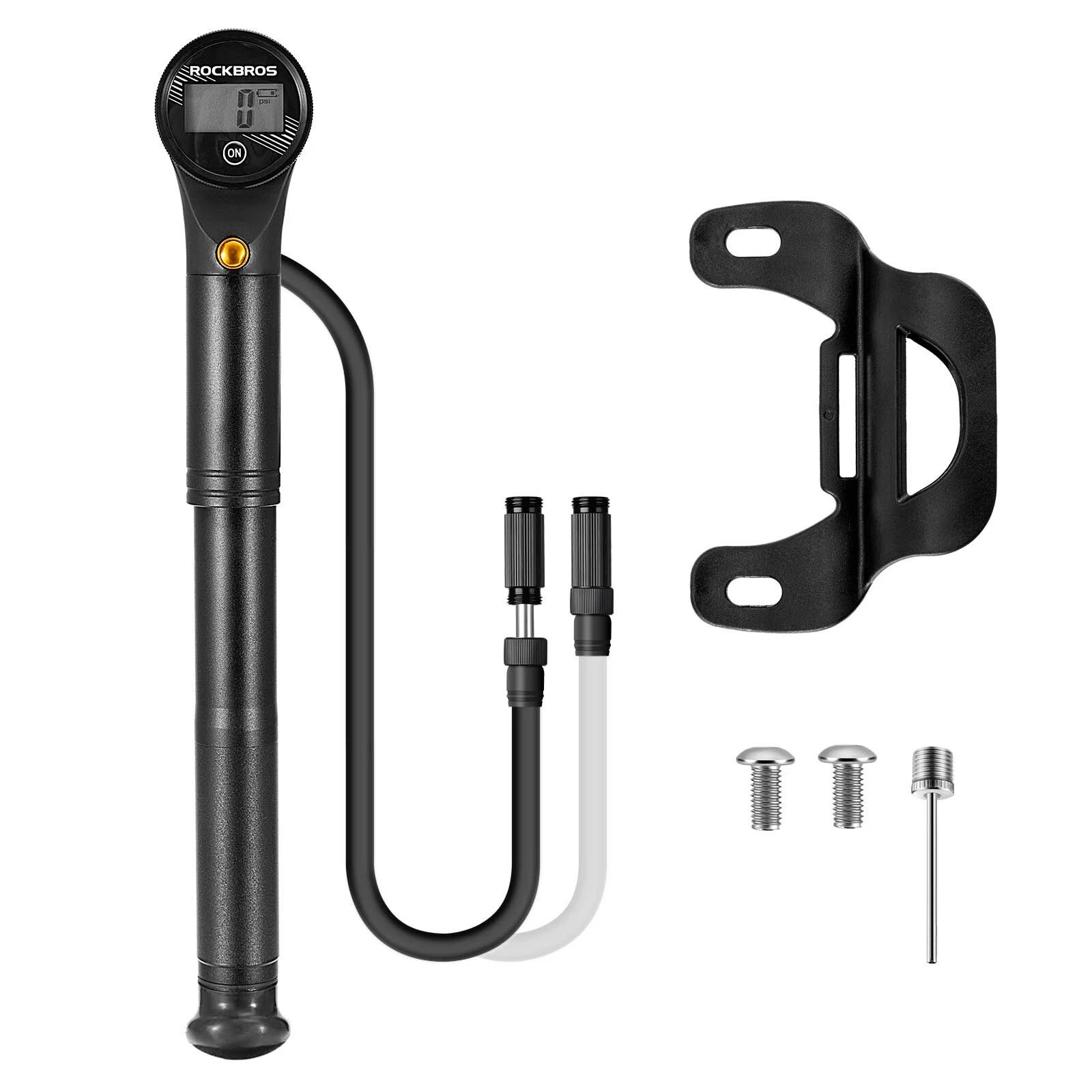 Pompe - Pompă electronica RockBros , pentru bicicleta anvelope si suspensii, 320PSI, Presta și Schrader