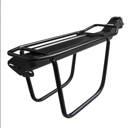 Accesorii - Portbagaj pentru bicicletă cu prindere pe tija de șa, platformă 370 × 130 mm, MVTEK